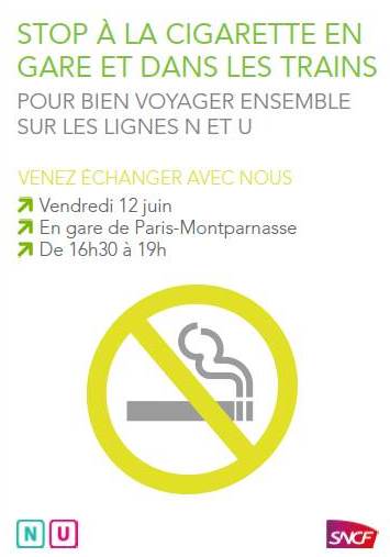 Interdiction de fumer ! Rassemblement en gare Montparnasse !
