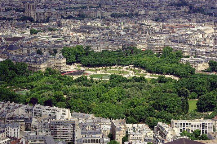 Jardin du Luxembourg vu depuis la Tour Montparnasse