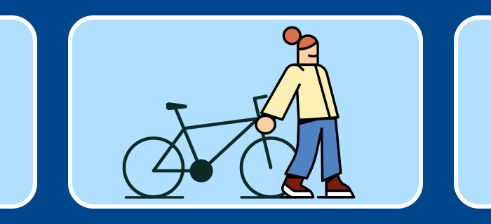 Cycliste et son vélo