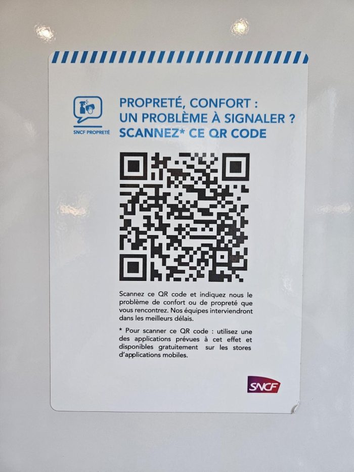 QR Code à bord du train Regio 2N