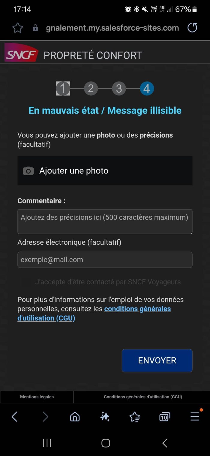 Lien QR Code : ajout photo ou précisions