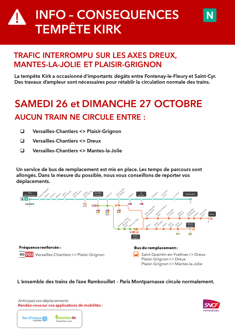 Graphisme Interompu TRAFIC INTERROMPU LES 26 & 27 OCTOBRE SUR LES AXES DREUX, MANTES-LA ...