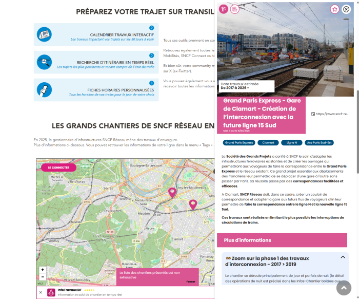 Grand Paris Express - Gare de Clamart - Création de l'interconnexion avec la future ligne 15 Sud
