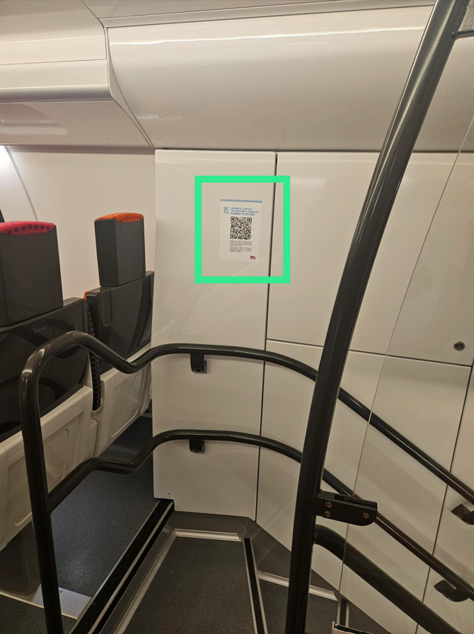 Ligne N - QR Code situé en salle haute de la rame