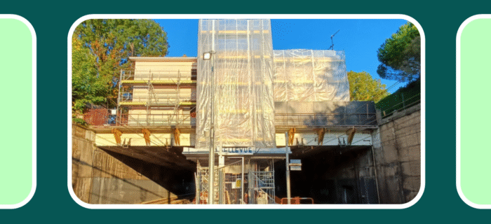 Travaux Gare de Bellevue octobre 2025 sur la Ligne N