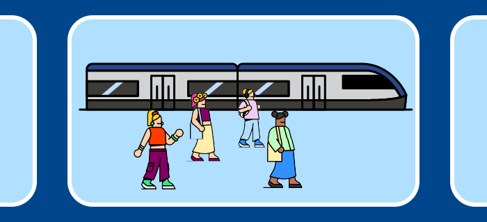 Marche exploratoire en gare et à bord du train