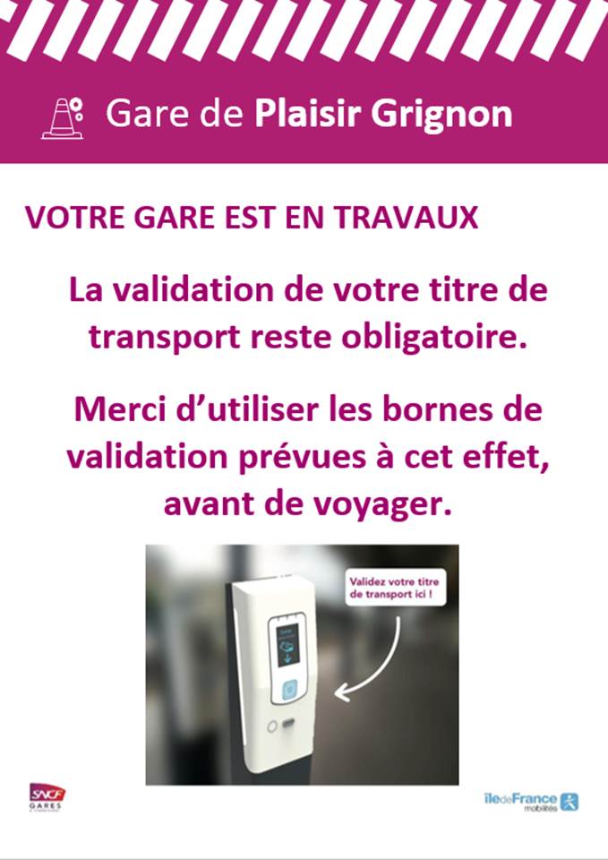 Bornes de validation à Plaisir-Grignon